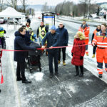 Feiret åpning av sykkelveg med fortau på Herøya
