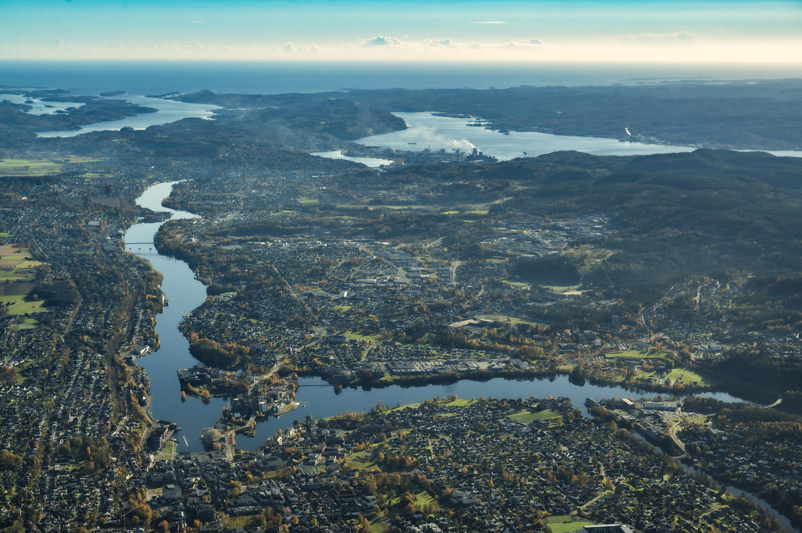 Flyfoto av Grenland